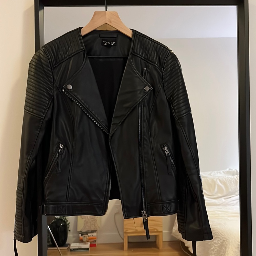 Moto leather jacket